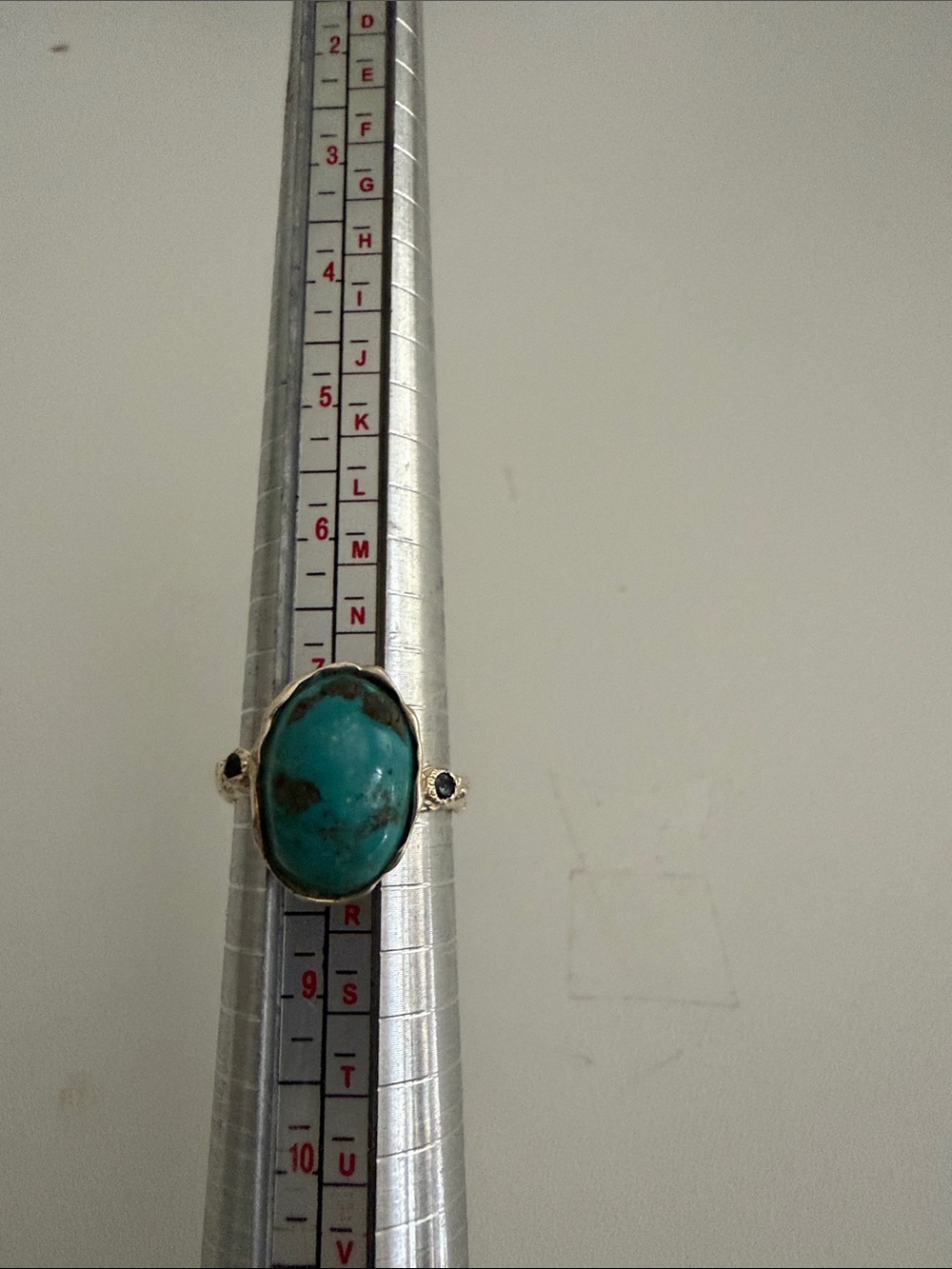 925. Sterling Silver Ring with Turquoise Stone -